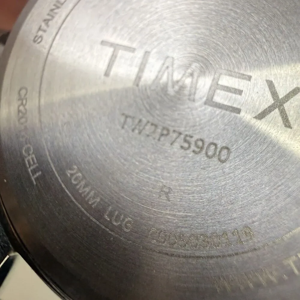 TIMEX TW2P75900 Indiglo Easy Reader Analog Men's Watch 38mm Blue Striped NEW